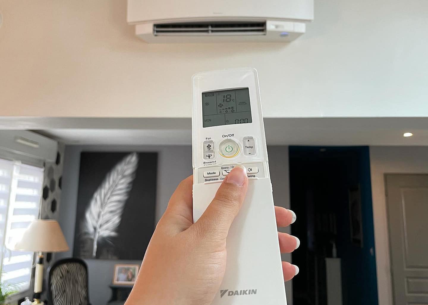 télécommande de réglage de température intérieur pompe à chaleur Daikin
